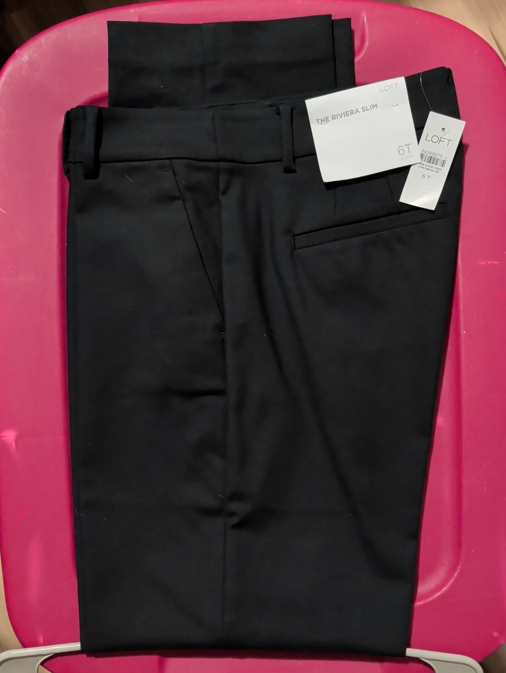 LOFT Curvy Black Riviera Slim Women’s Dress Pants